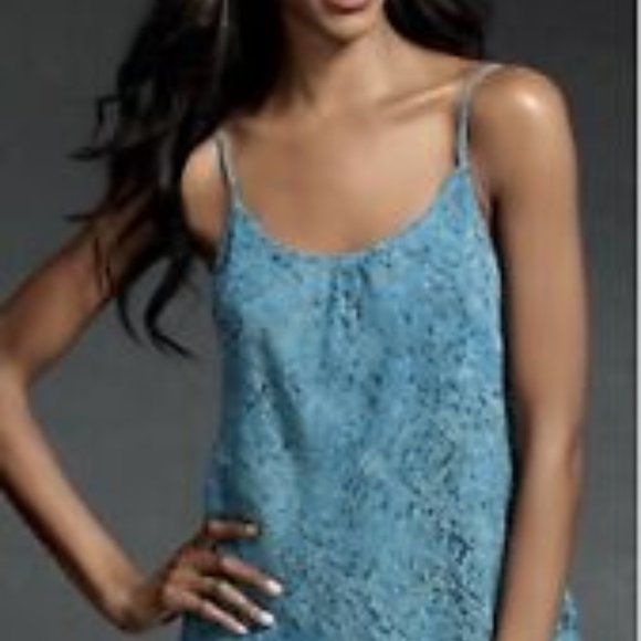 Cabi Blue double Layered Cami Top with adjustable Straps Size Small Lined - Picture 1 of 11